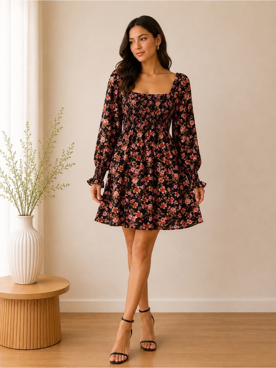 Forever 21 Dresses & Skirts - Forever 21 Floral Smocked Mini Dress | Size Small